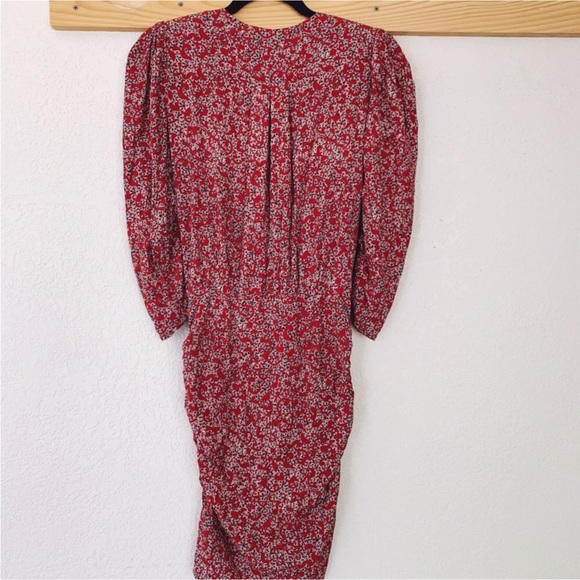 ba&sh Crystal Mini Dress in Cranberry Floral - Picture 15 of 16